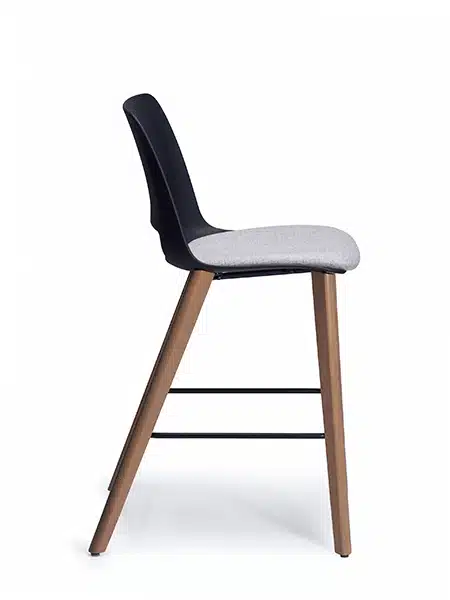 Unica Timber Stool with Seat Pad - Image 2