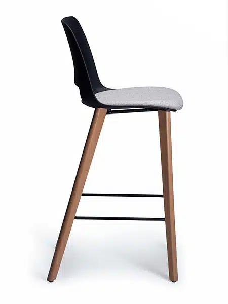 Unica Timber Stool with Seat Pad - Image 4